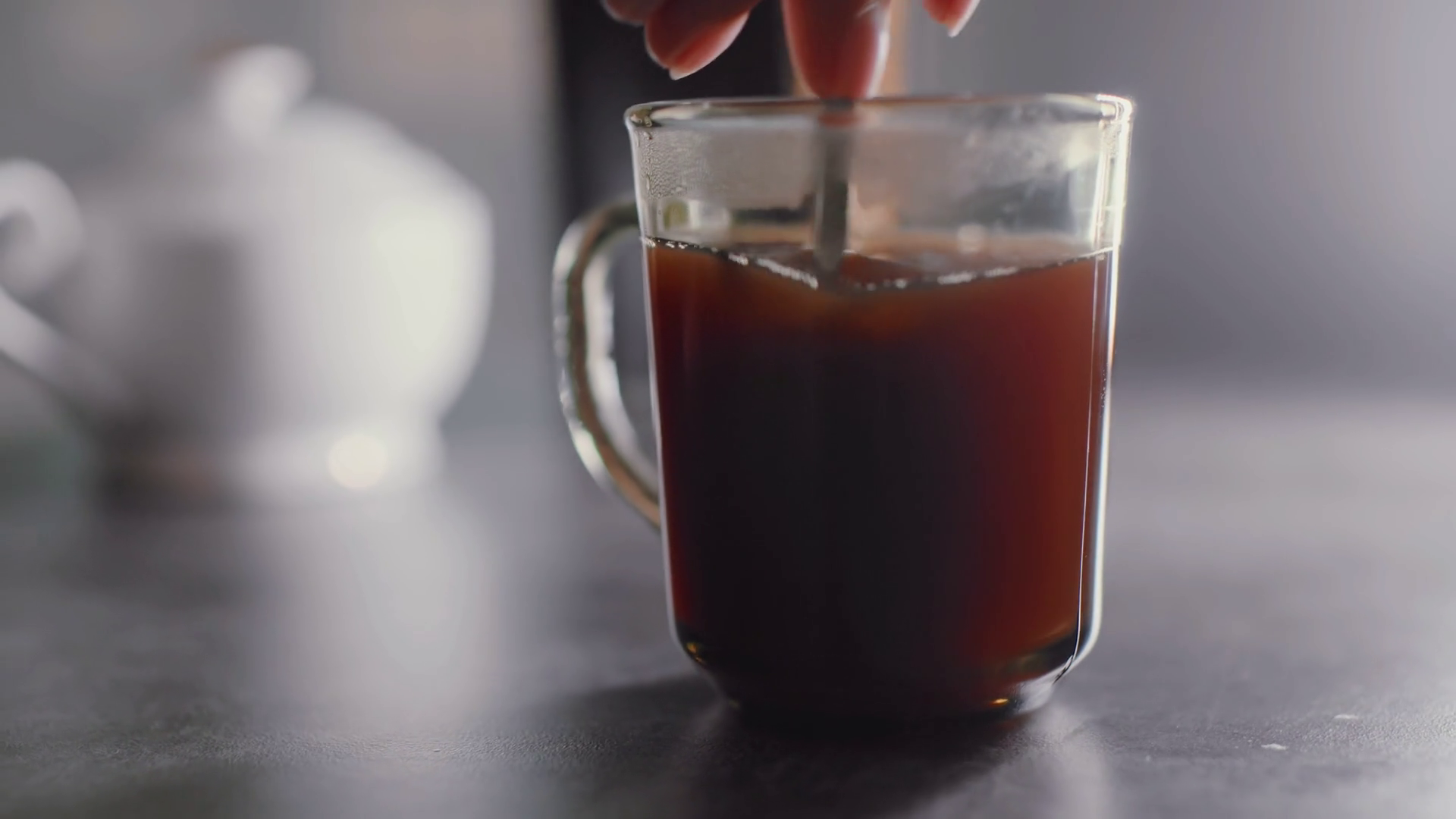 Close Up Of Individual Hand Stirring Herbal Stock Footage SBV-352966435 ...