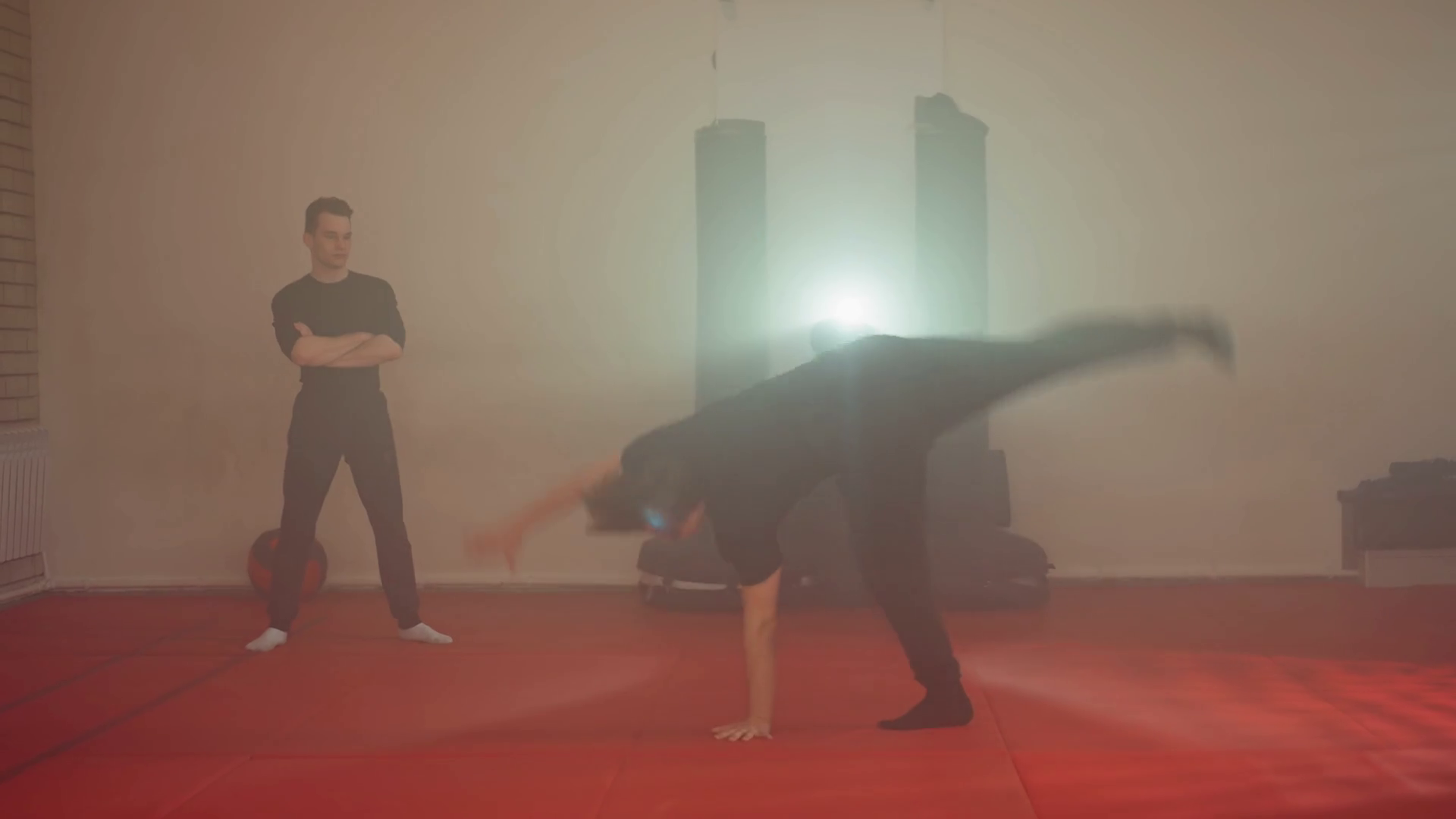 Karate Practitioner Performing High Kick Stock Footage SBV-352982541 ...