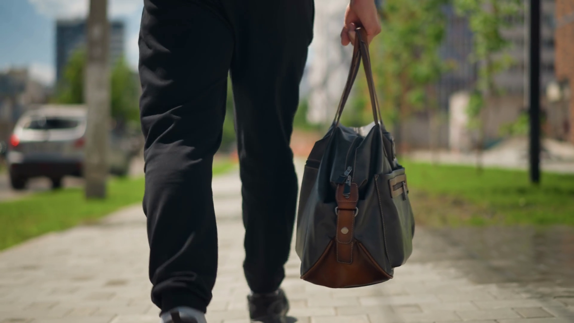 Man Strides Purposefully Urban Setting With Stock Footage SBV-353455290 ...