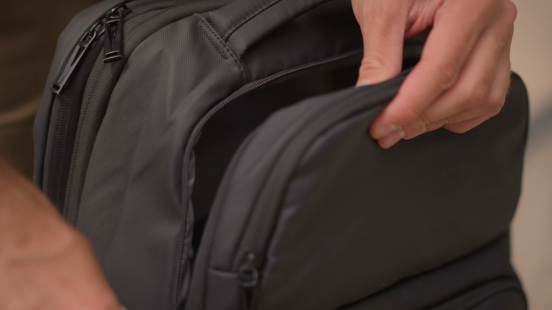 White Commuter Closing Backpack Zipper Stock Footage SBV-353525443 ...