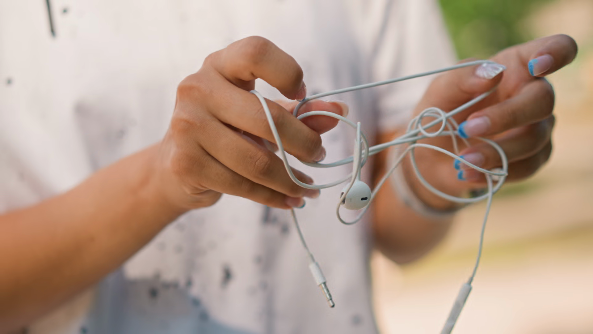 Closeup Hands Untangling Knotted White Stock Footage SBV-353531949 ...