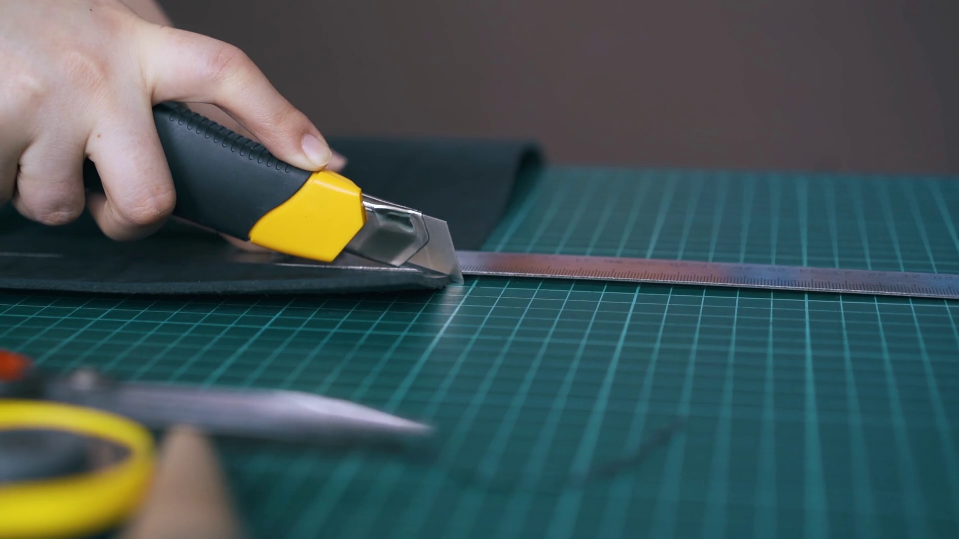 Cu Leather Designer Cuts Stripe Of Leather Stock Footage SBV347485979