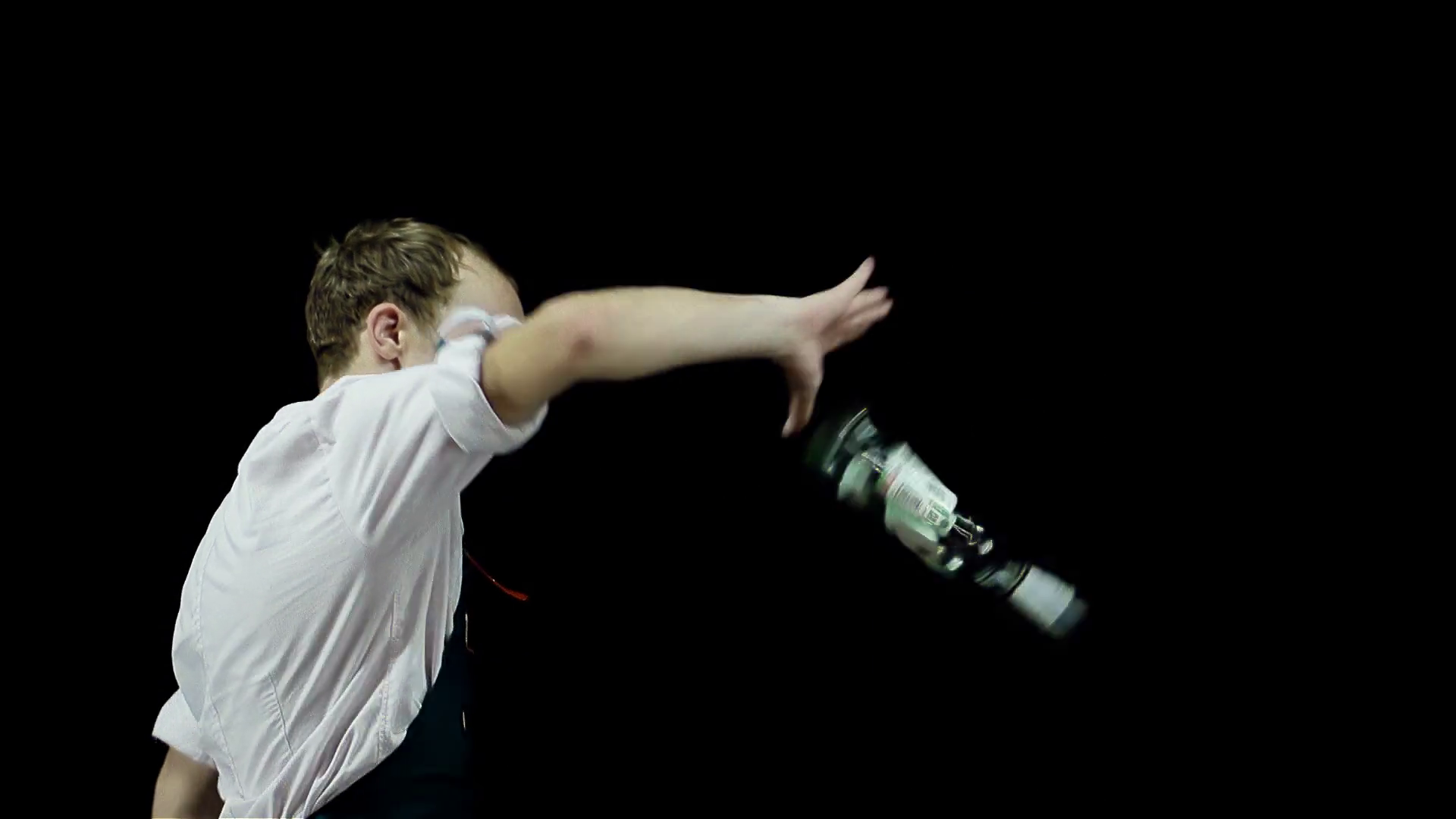 Bartender Juggling Objects (4 Bottles) Stock Footage SBV347419461