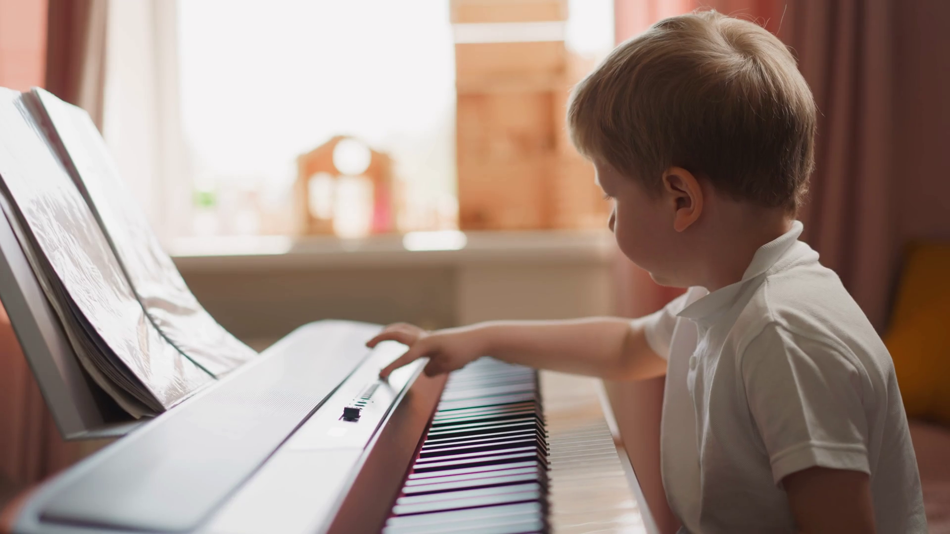 Sweet Child Switches Mode Plays Electric Stock Footage SBV347726974