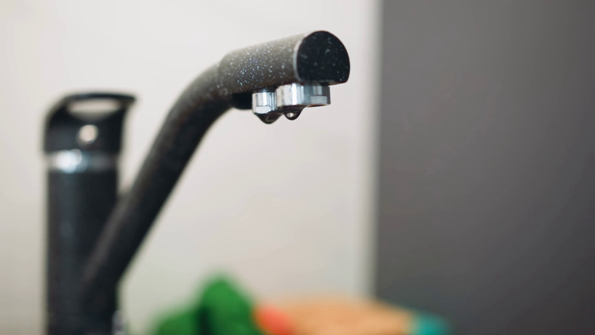 Drops Of Clear Water Drip From Dark Modern Stock Footage SBV347745166