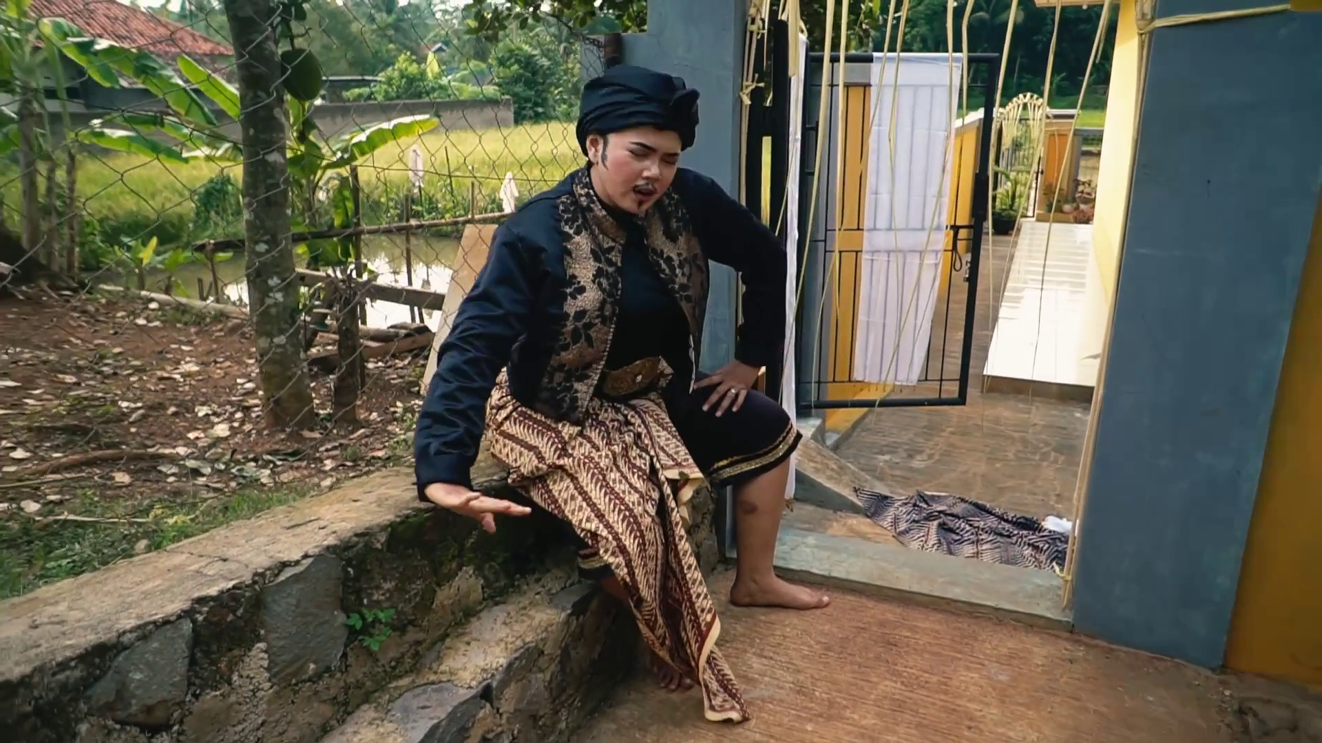 Person In Traditional Attire In Rural Setting Stock Footage SBV ...