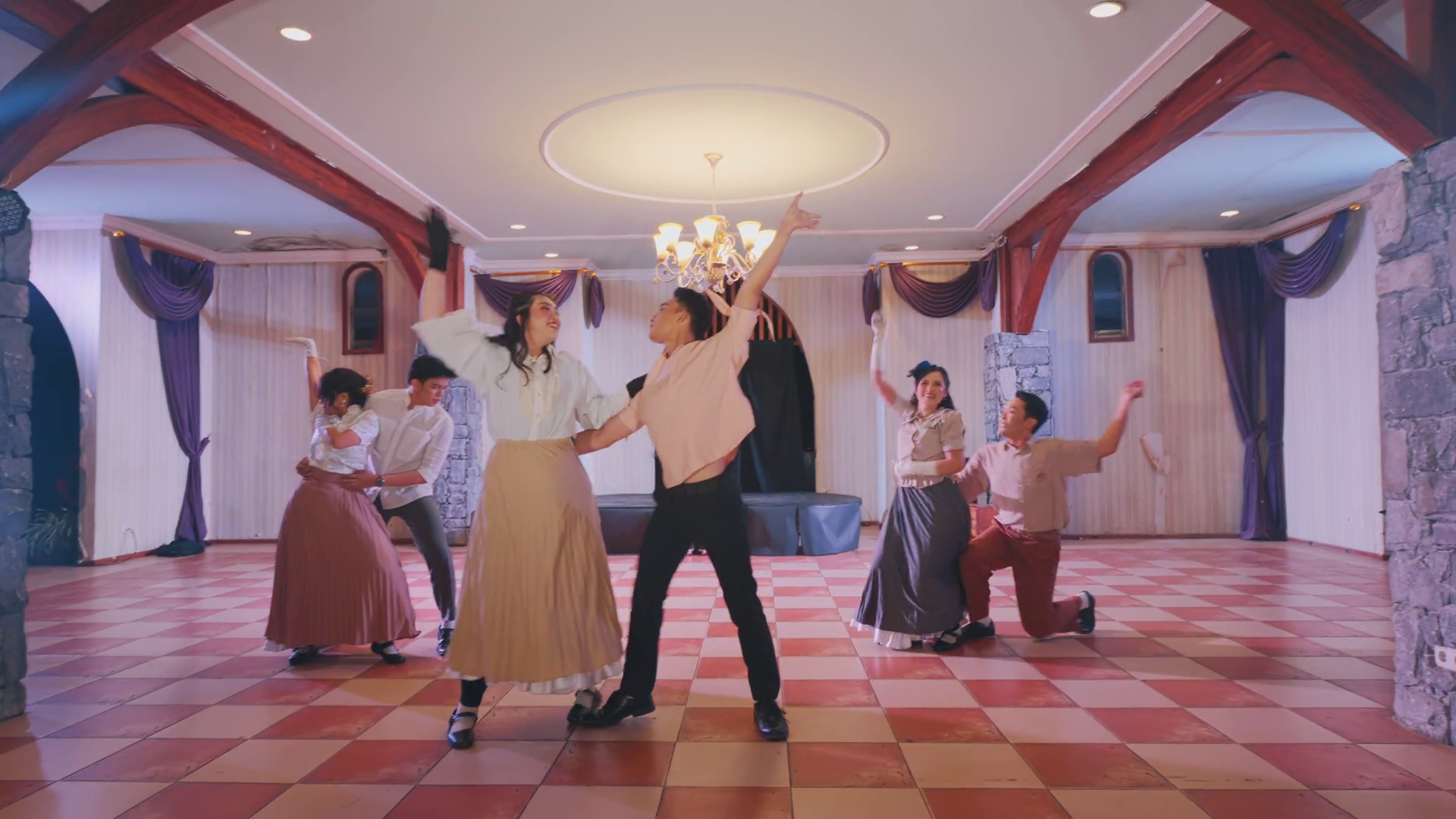 A Lively Dance Performance In Spacious Hall Stock Footage SBV-352276815 ...