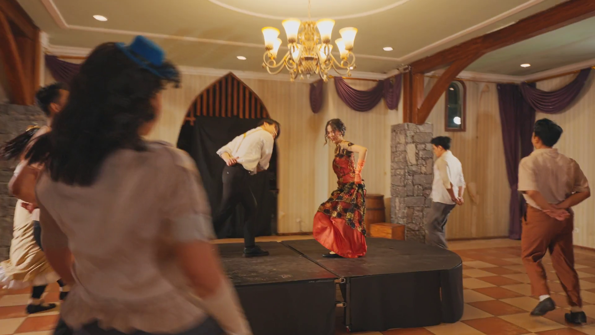 A Group Of Dancers Performing On Stage In Stock Footage SBV-352276903 ...