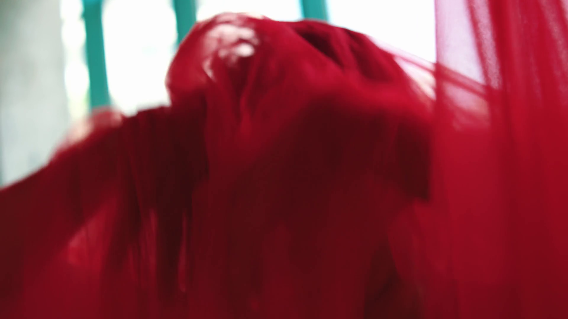 An Asian Man In Red Cloth Dances With Lithe Stock Footage SBV-348462599 ...