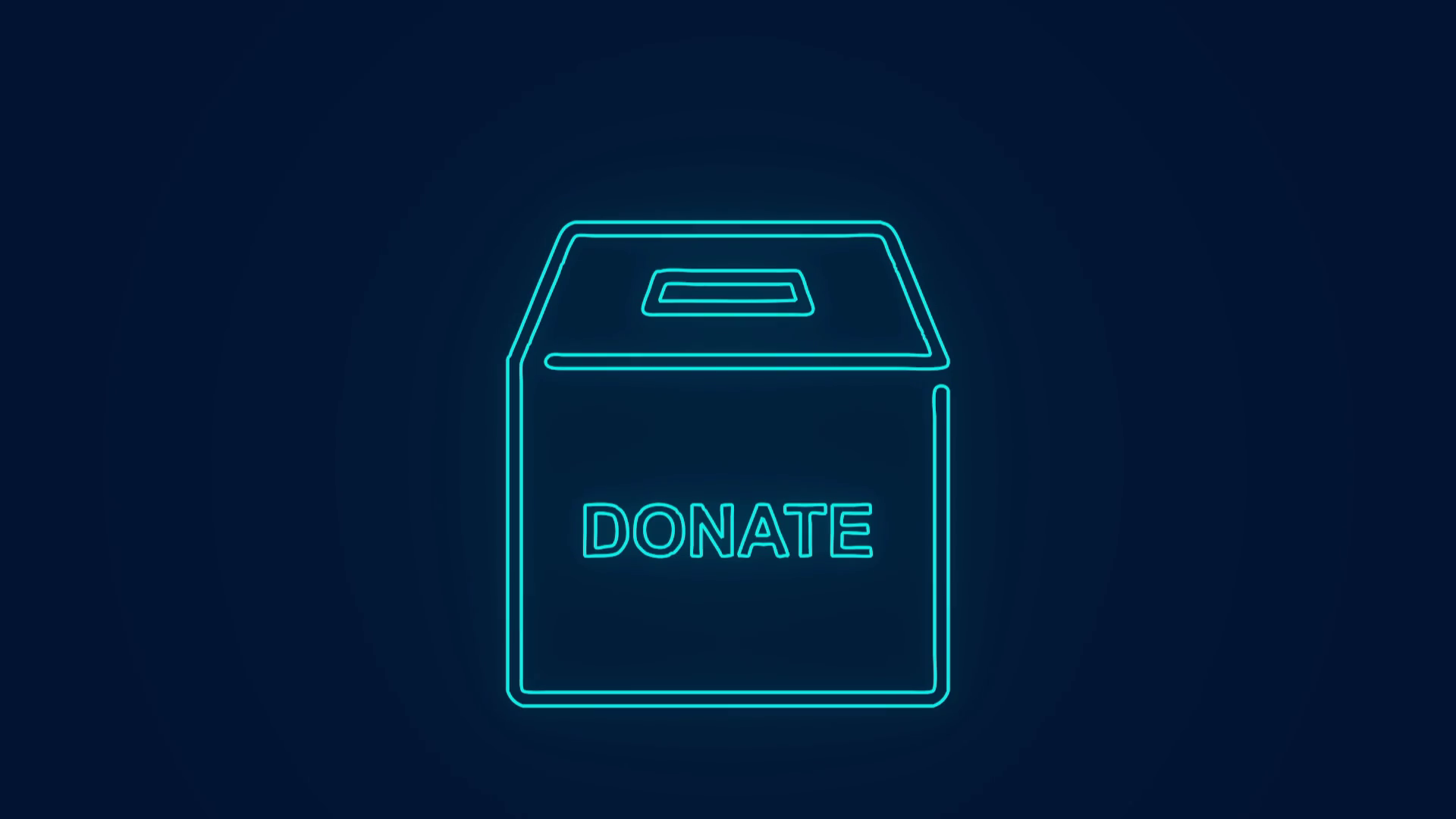 Donate Box Charity Good Humanitarian Cause Stock Motion Graphics SBV