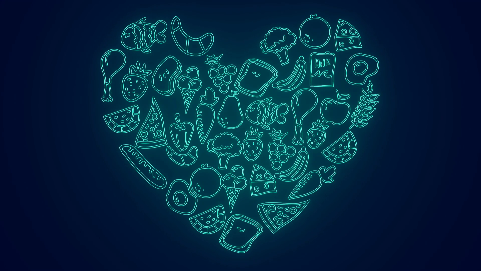 Healthy Food Healthy Heart Fit Healthy Stock Motion Graphics SBV ...