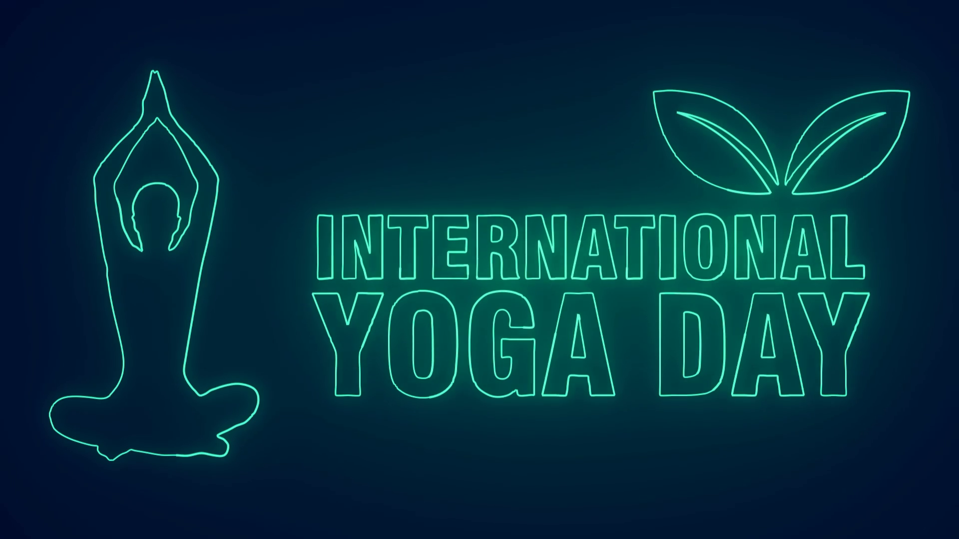 World International Yoga Day June 21 Stock Motion Graphics SBV