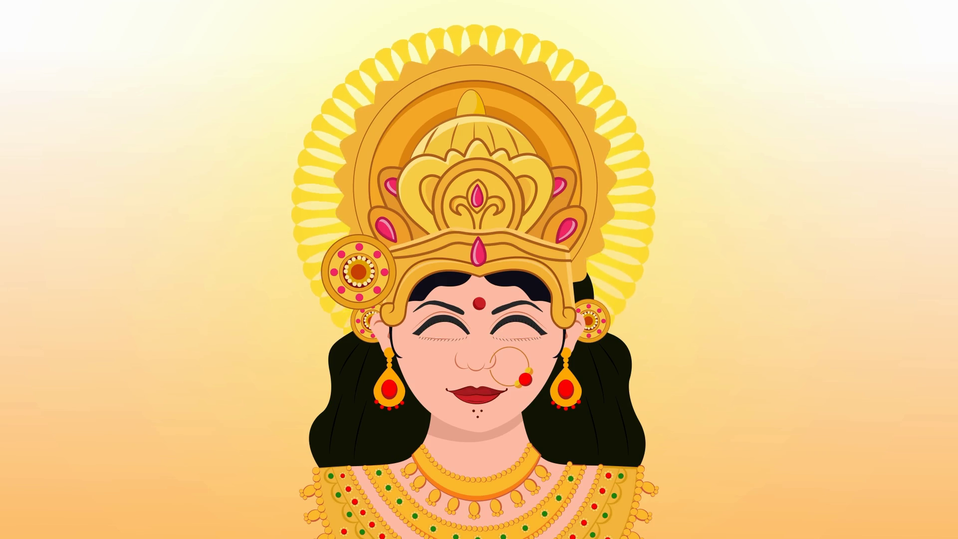 Mata Rani Durga Puja Navratri Hindu Festival Stock Motion Graphics SBV ...