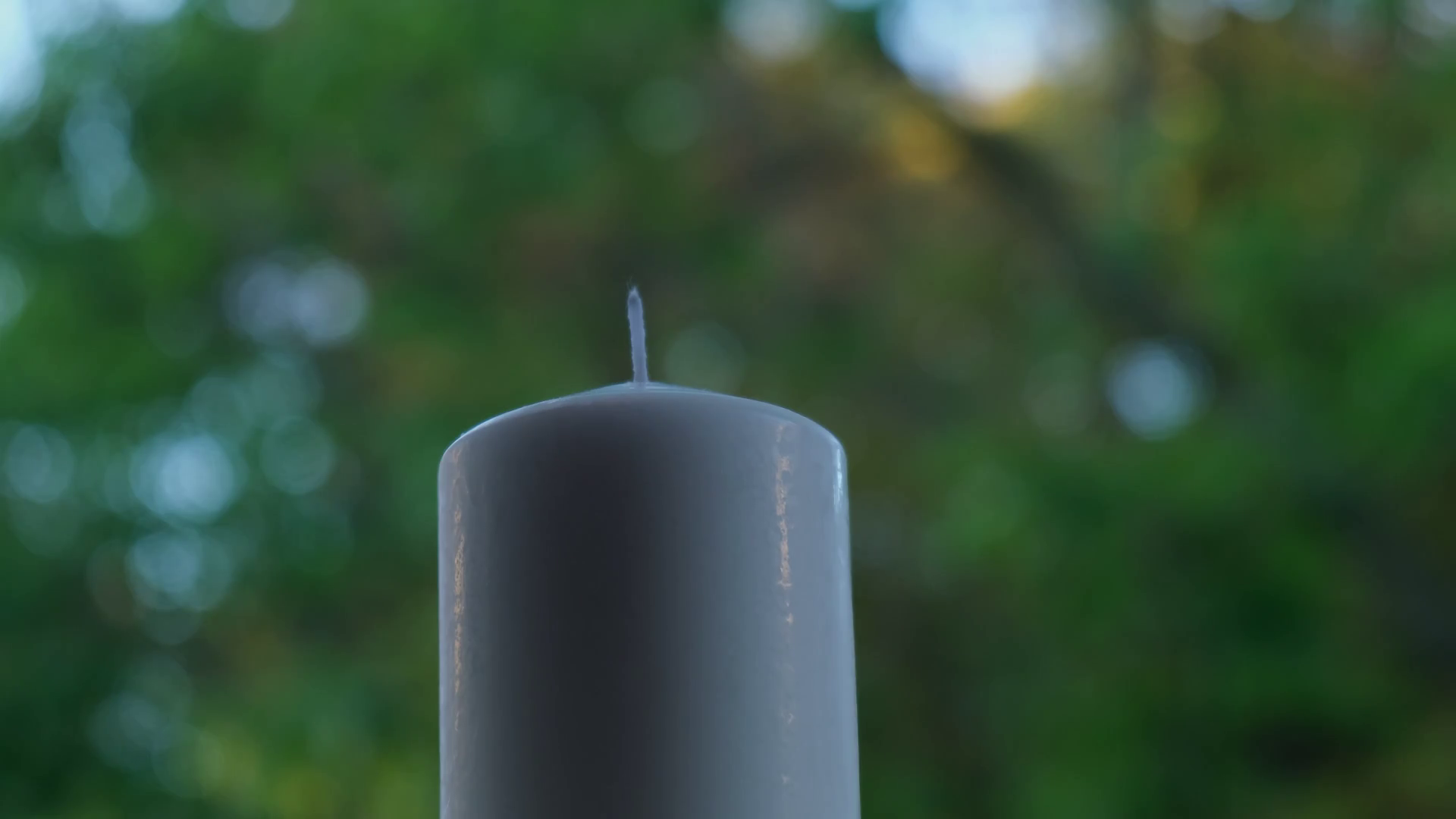 White Candle Burns Candlestick White Burning Stock Footage SBV