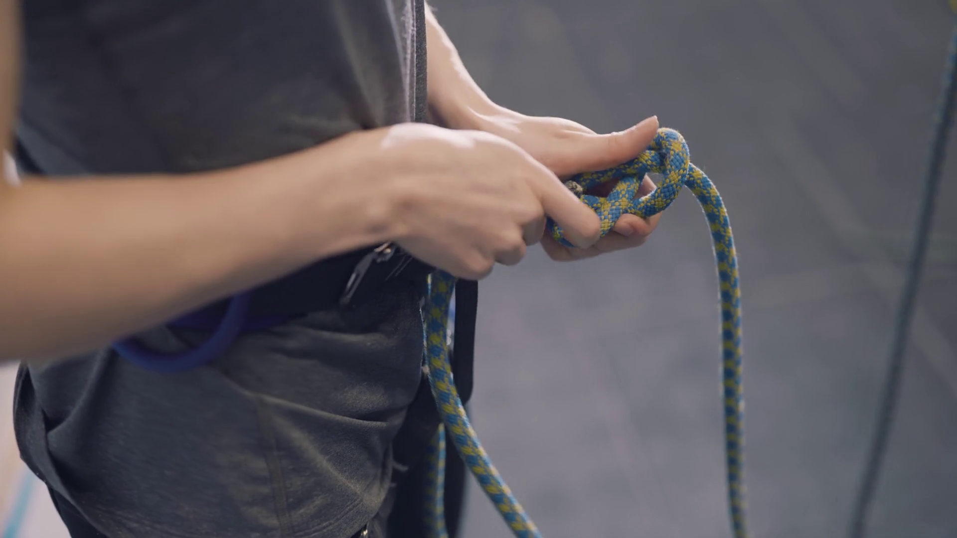 Close Up Of Climber Tying Rope Stock Footage SBV-351997961 - Storyblocks