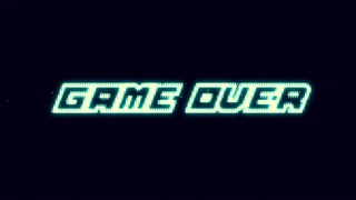Game Over graphic on old CRT TV screen