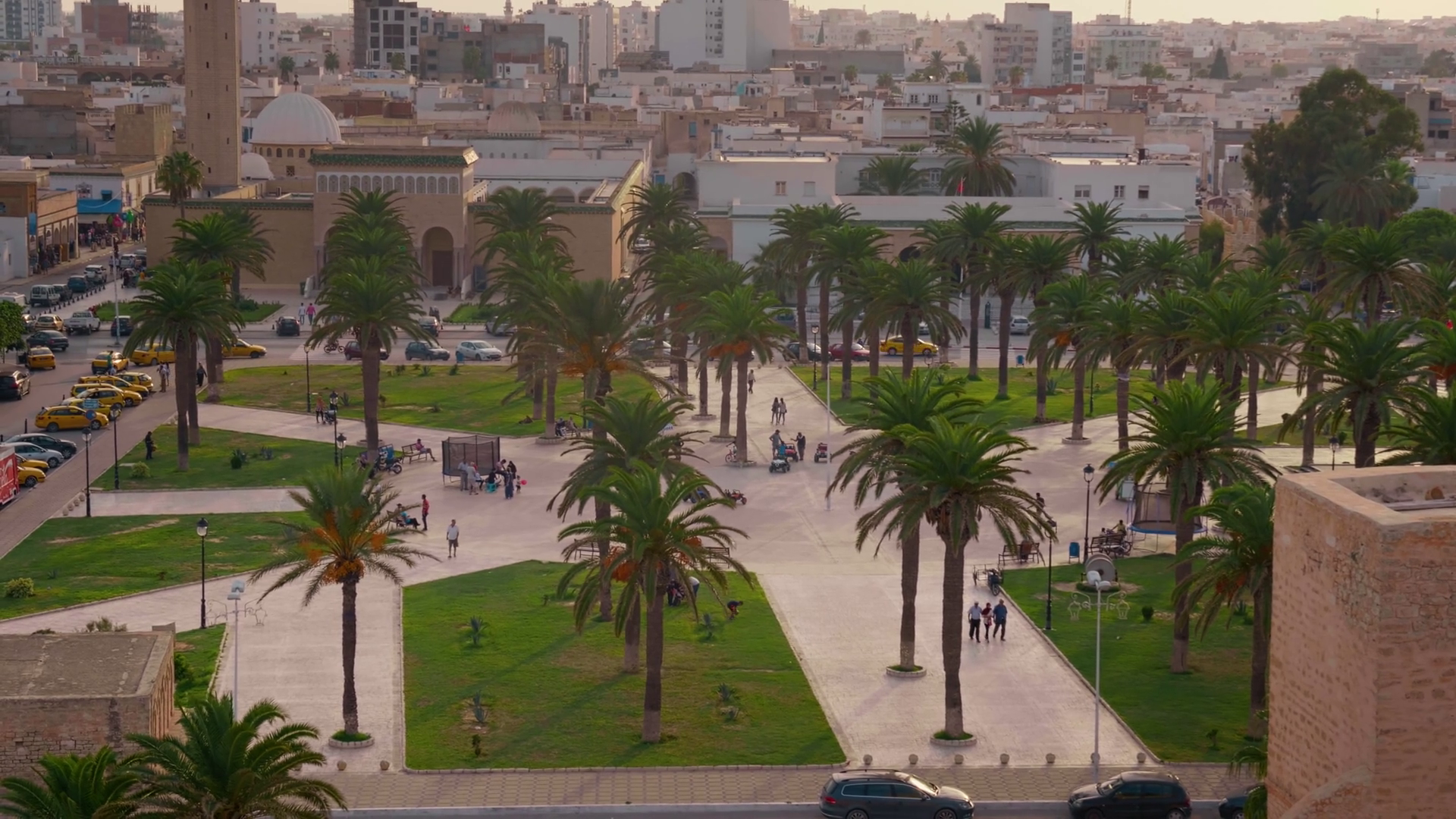 Park View Near Great Mosque Road With Cars Stock Footage SBV-352057097 ...