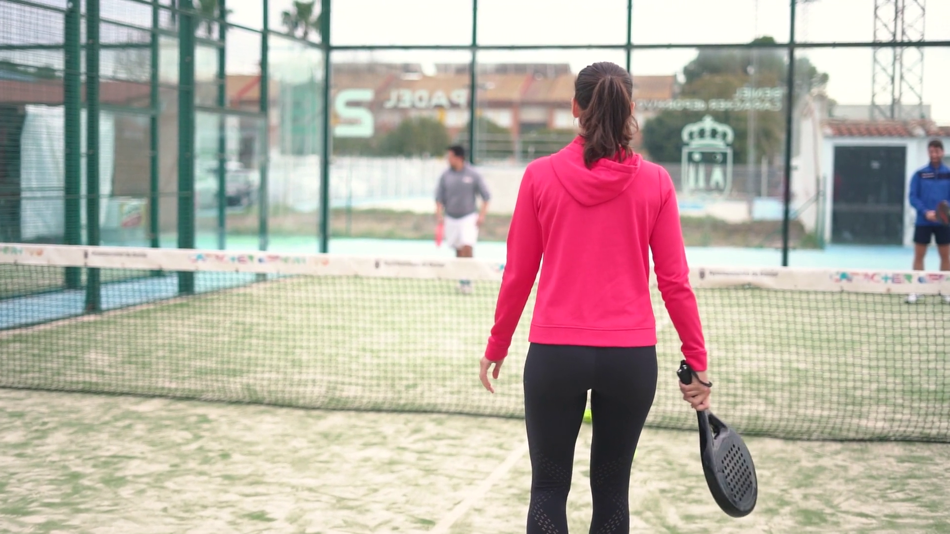 Young Mix Match Playing Padel Tennis In Slow Stock Footage SBV ...