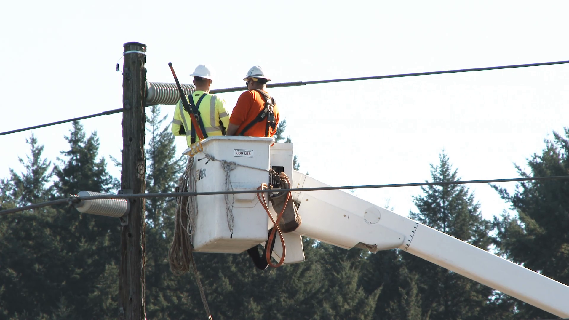 City Employees Working On Power Line Stock Footage SBV326907405 Storyblocks