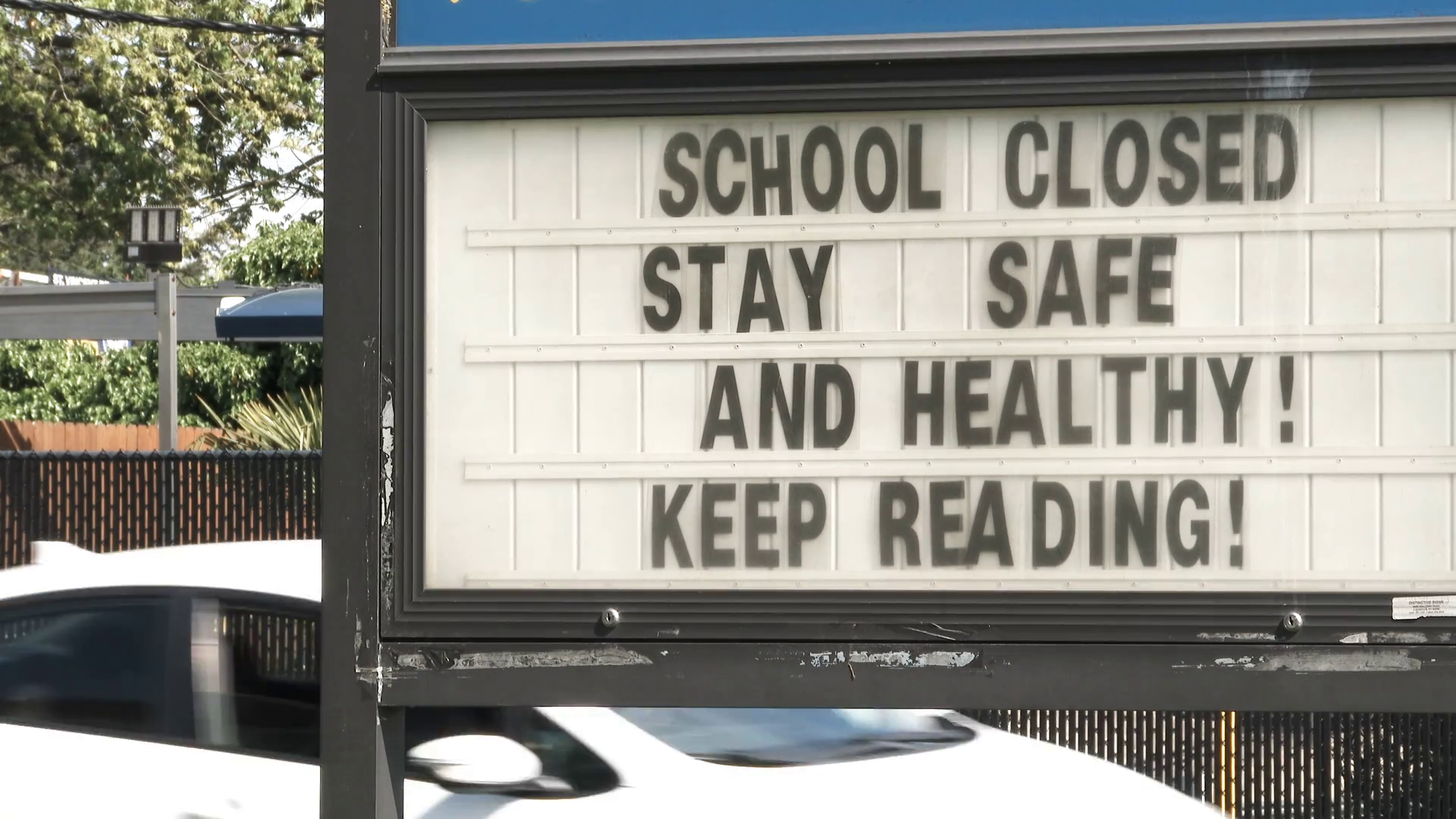 Keep Reading School Closed During Pandemic Stock Video Footage 0024