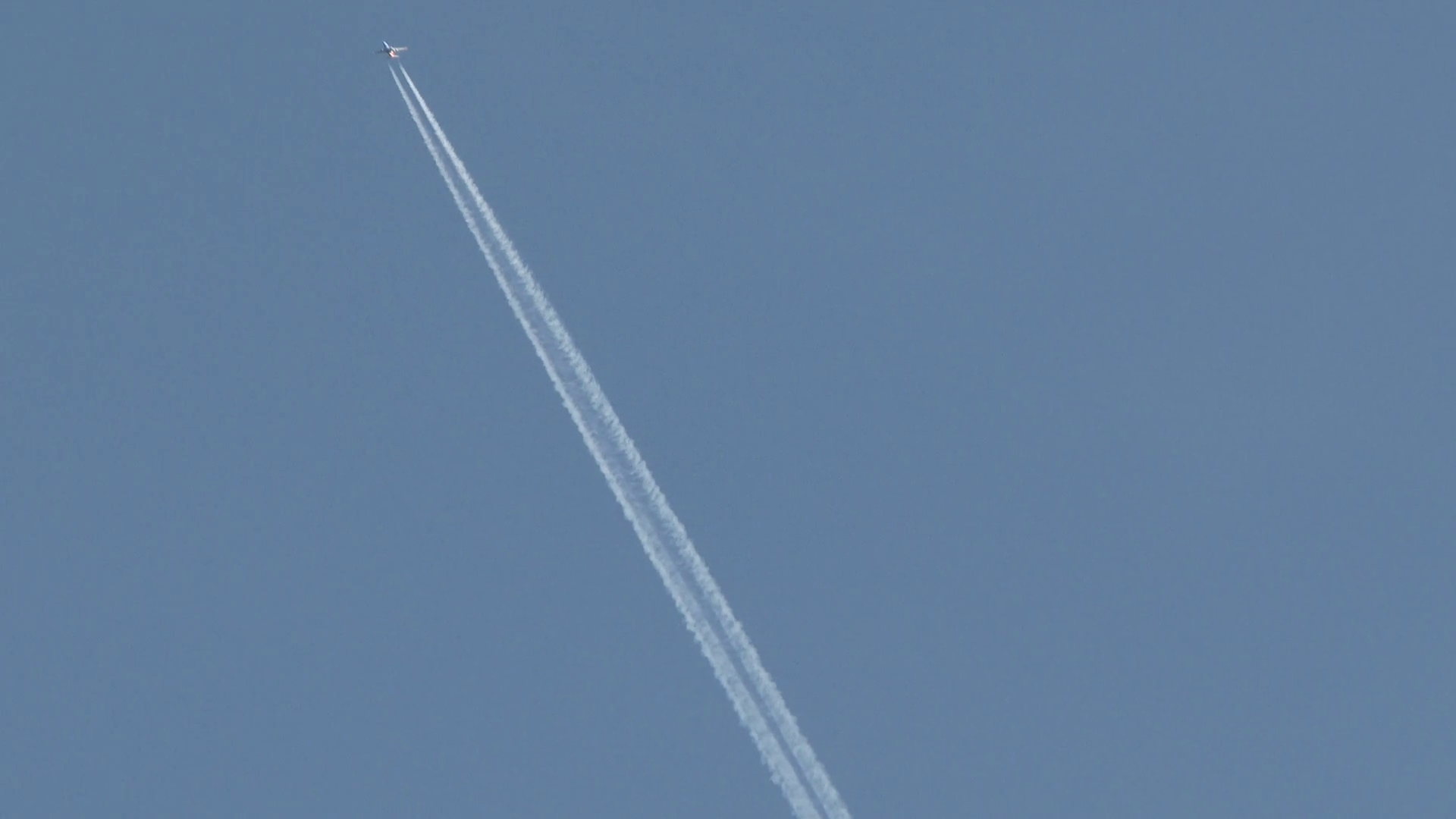 Vapor Trail Jet Passing Through Sky Stock Video Footage Storyblocks