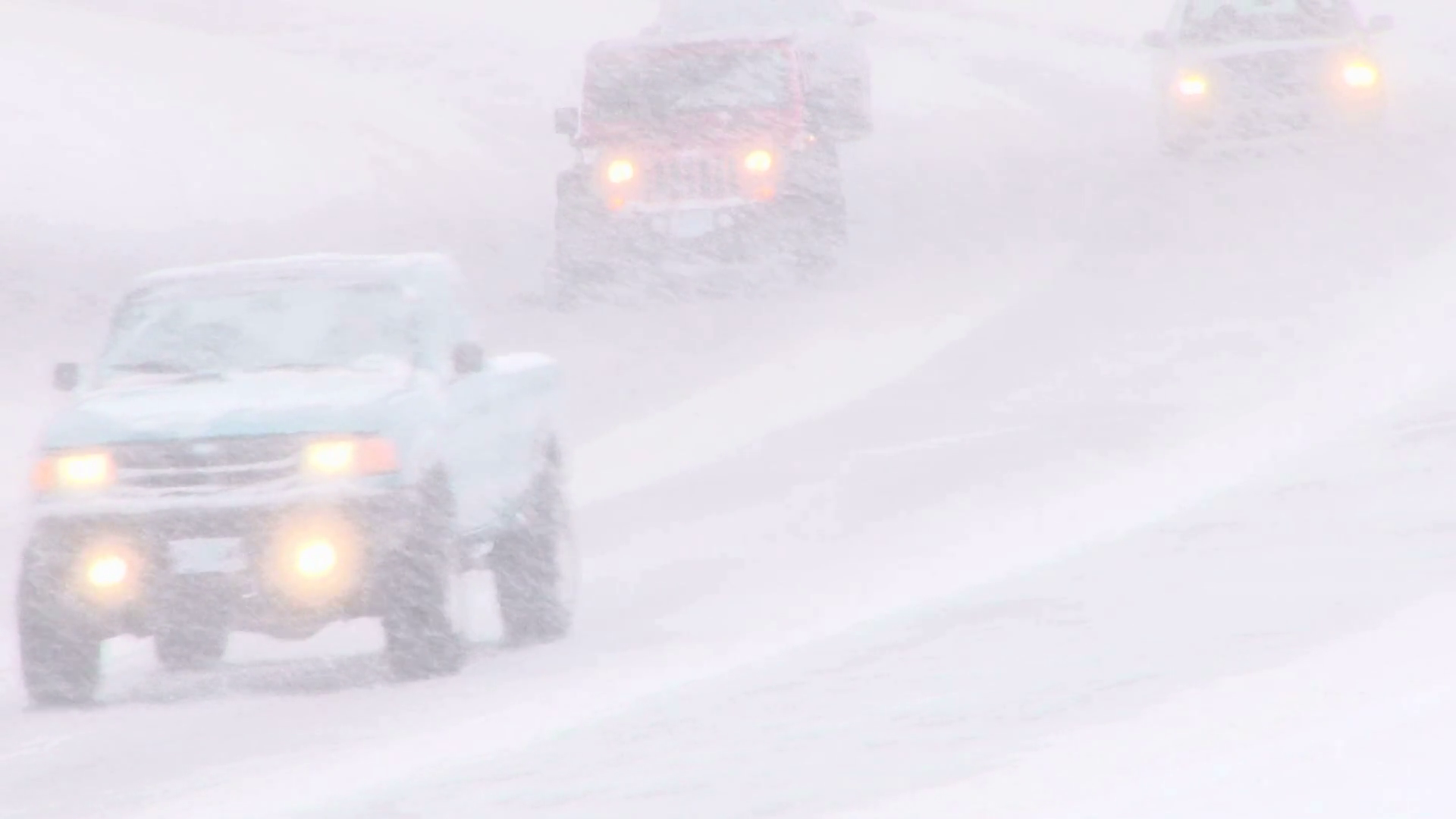 Zero Visibility Driving Through Snow Stock Video Footage Storyblocks
