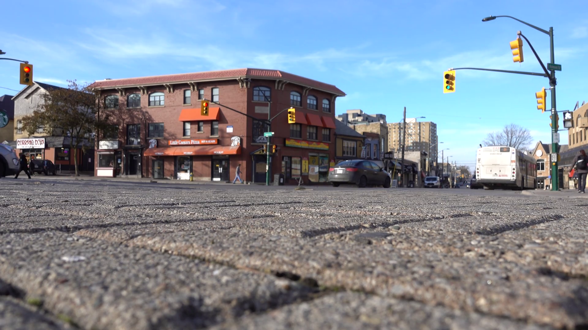 A Street View Captures Traffic At Stock Footage SBV-347776405 - Storyblocks
