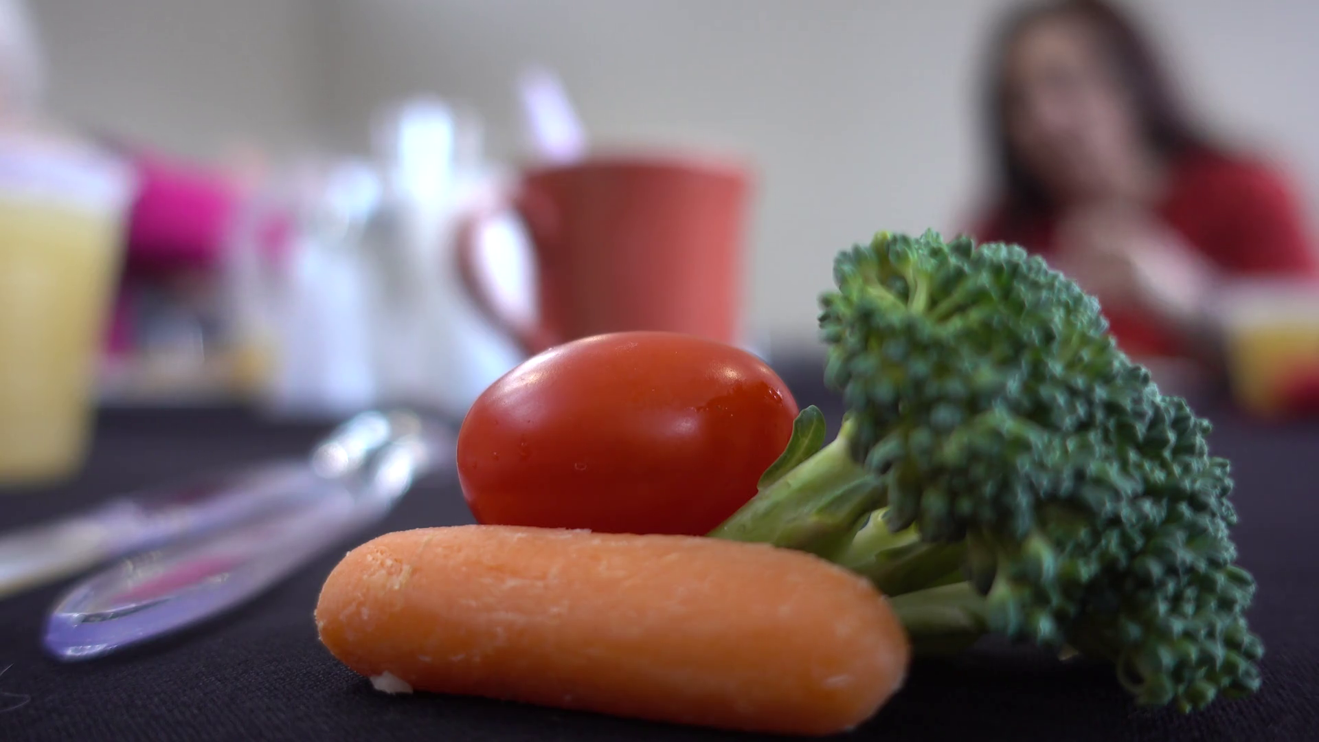 A Closeup Shot Captures Broccoli Carrots Stock Footage SBV347787202