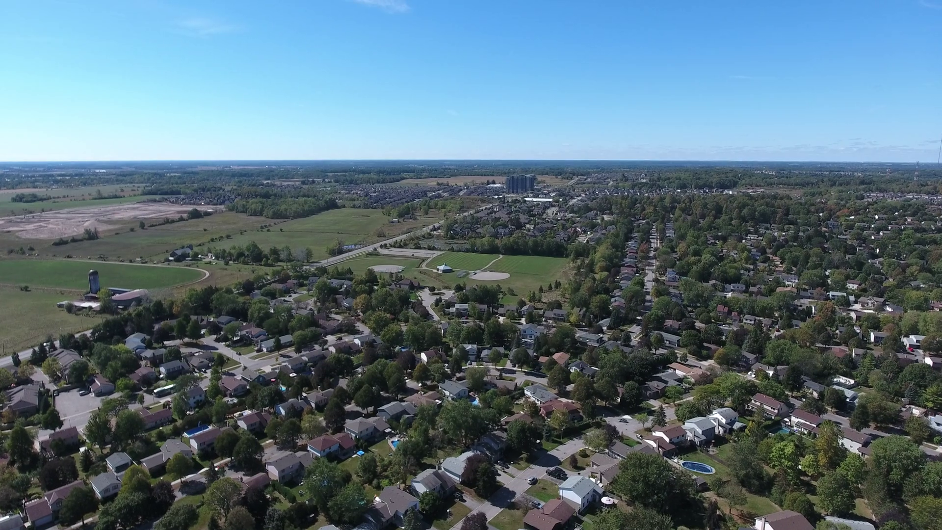 Flying Over Houses Tree Canopies Stock Footage SBV-347769451 - Storyblocks