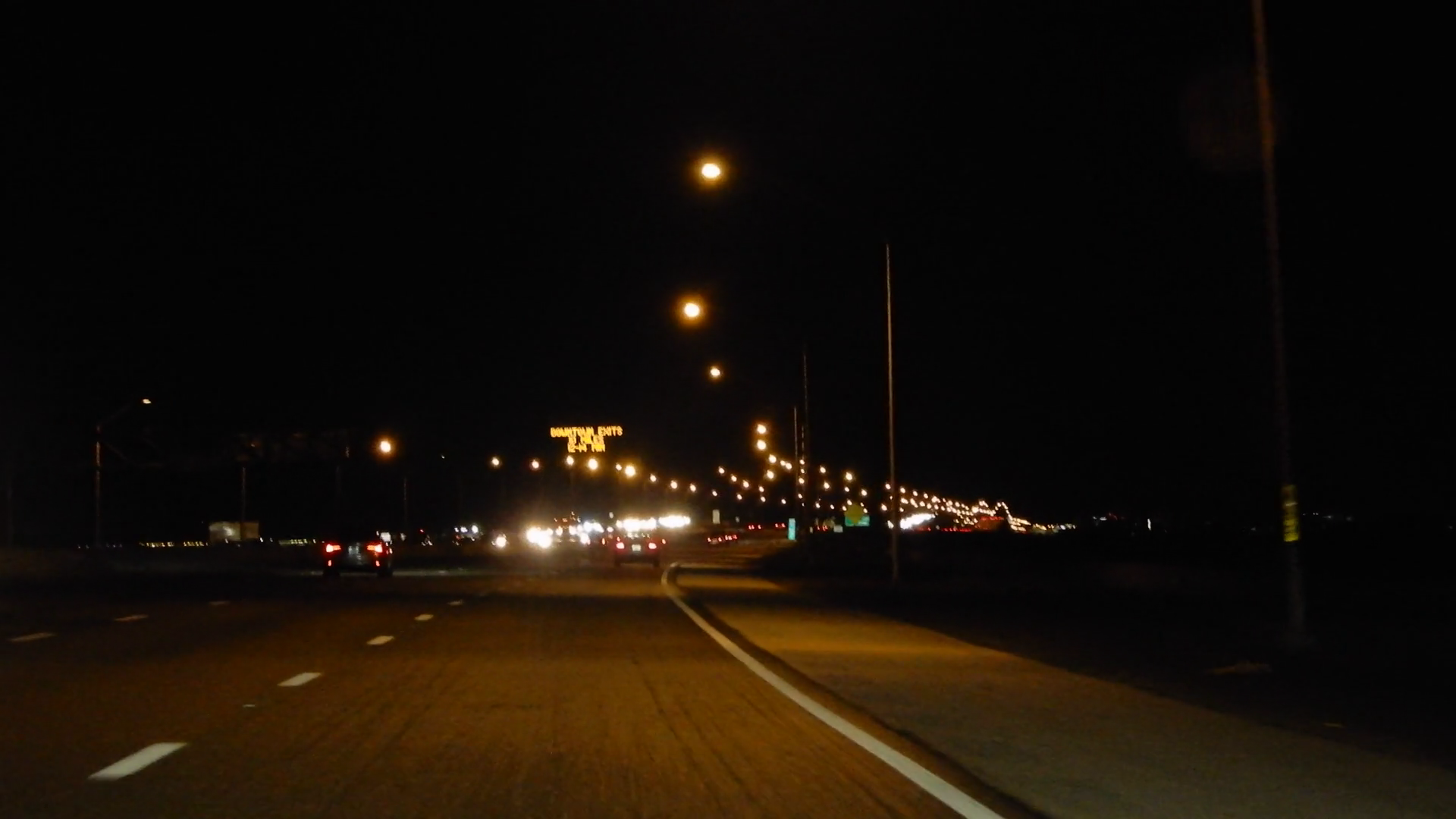 A Shaky Camera Captures Night View Of Stock Footage SBV347763438