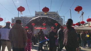 Time Lapse Crowd of People In Chinese Event