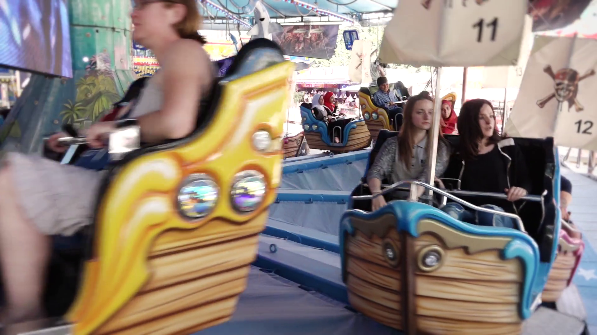 Pirate Ship Ride Close Up - 60fps Stock Footage SBV-351910170 - Storyblocks