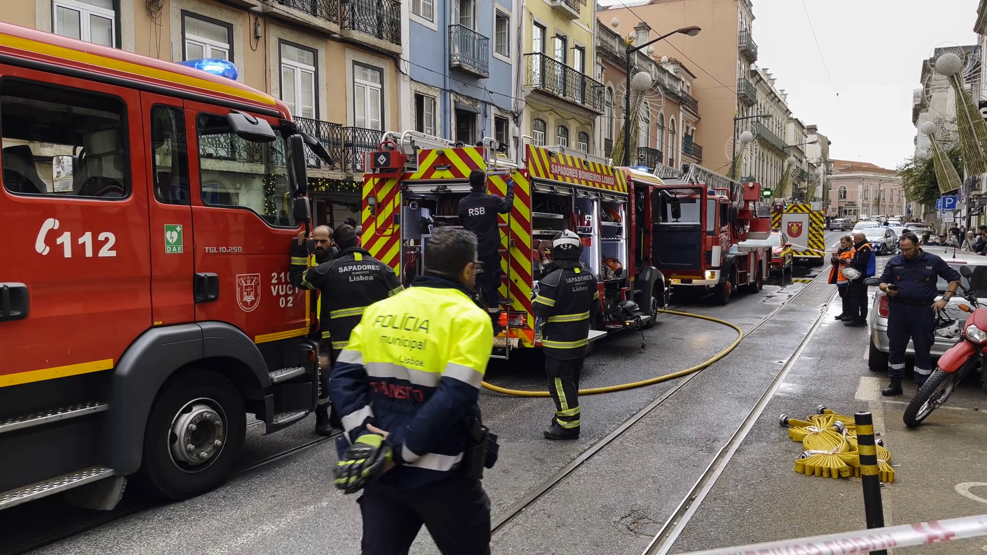 Firefighting Team Managing Emergency Scene Stock Footage SBV-352272948 ...