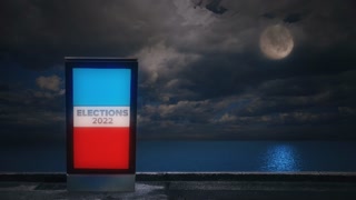 Outdoor Advertising Elections Led Billboard Moonlight Background