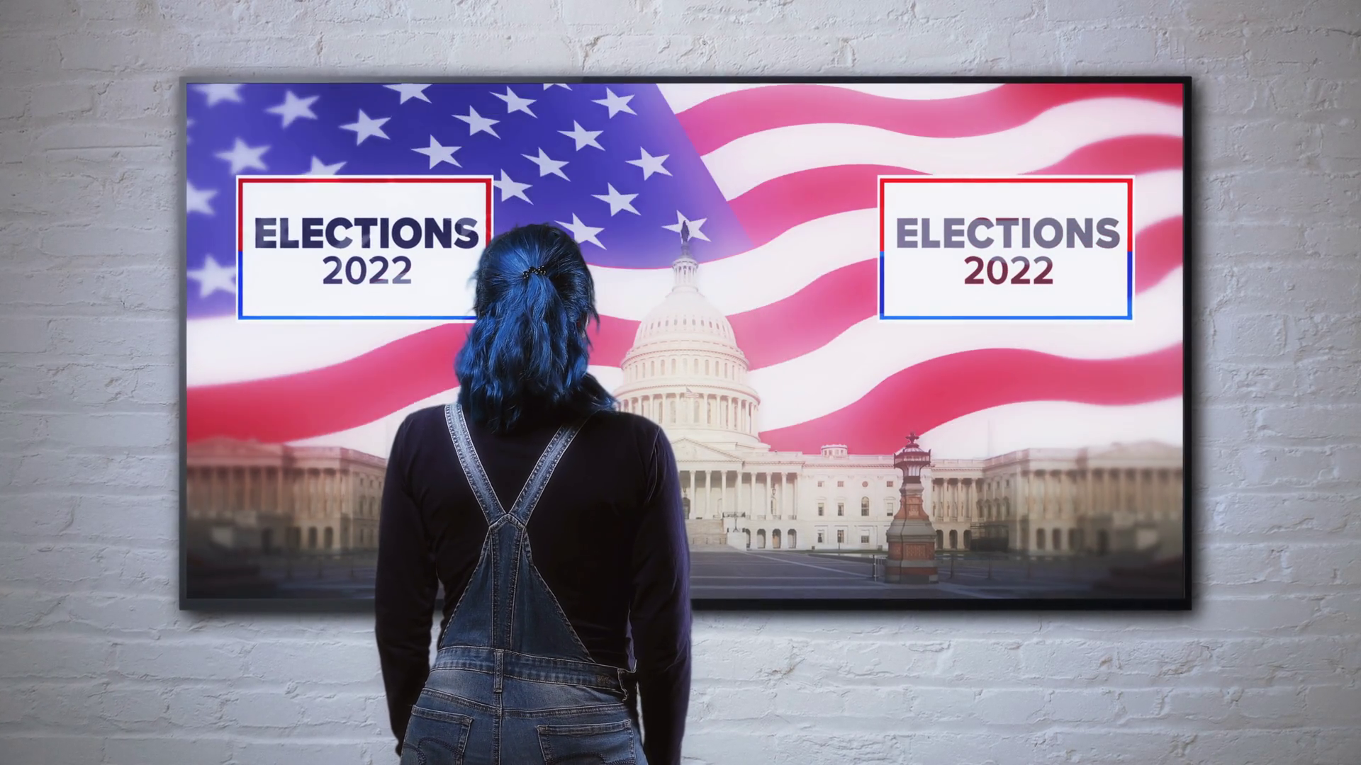 Woman Watching Tv Elections Advertising Stock Footage SBV-352327460 ...
