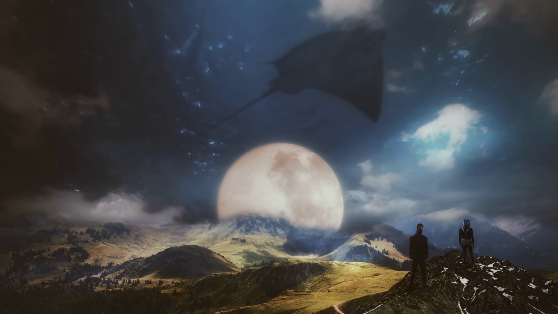 Creatures Flying In Liquid Sky On Alien Stock Footage SBV-352330101 ...