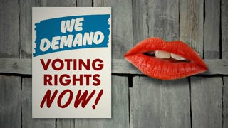 Votes Women Mouth Talking Female Lips Feminism Conceptual Background