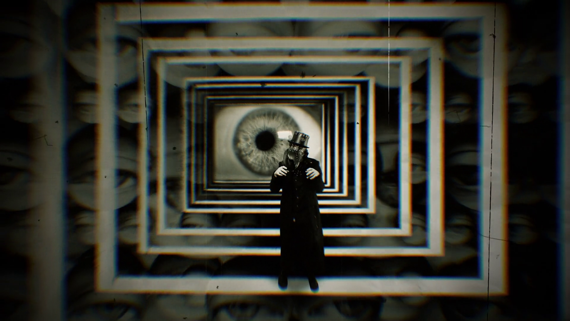 Ghostly Sorcerer Hypnotic Eyes Tunnel Retro Stock Footage SBV-352330608 ...
