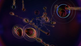 Abstract Neon Particle Network Digital Molecular Structure Background