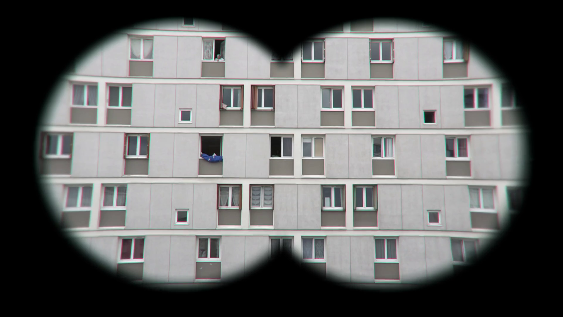 Binoculars Spy On Neighbors Pov Shot Of Stock Footage SBV-351908029 ...