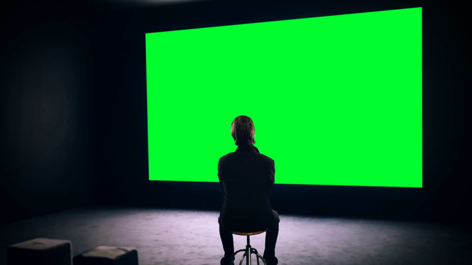 Cinema Green Screen Projection Man Sitting Stock Footage SBV-352699105 ...
