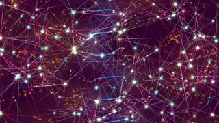 Abstract Visualization of Network Connection with Glowing Nodes