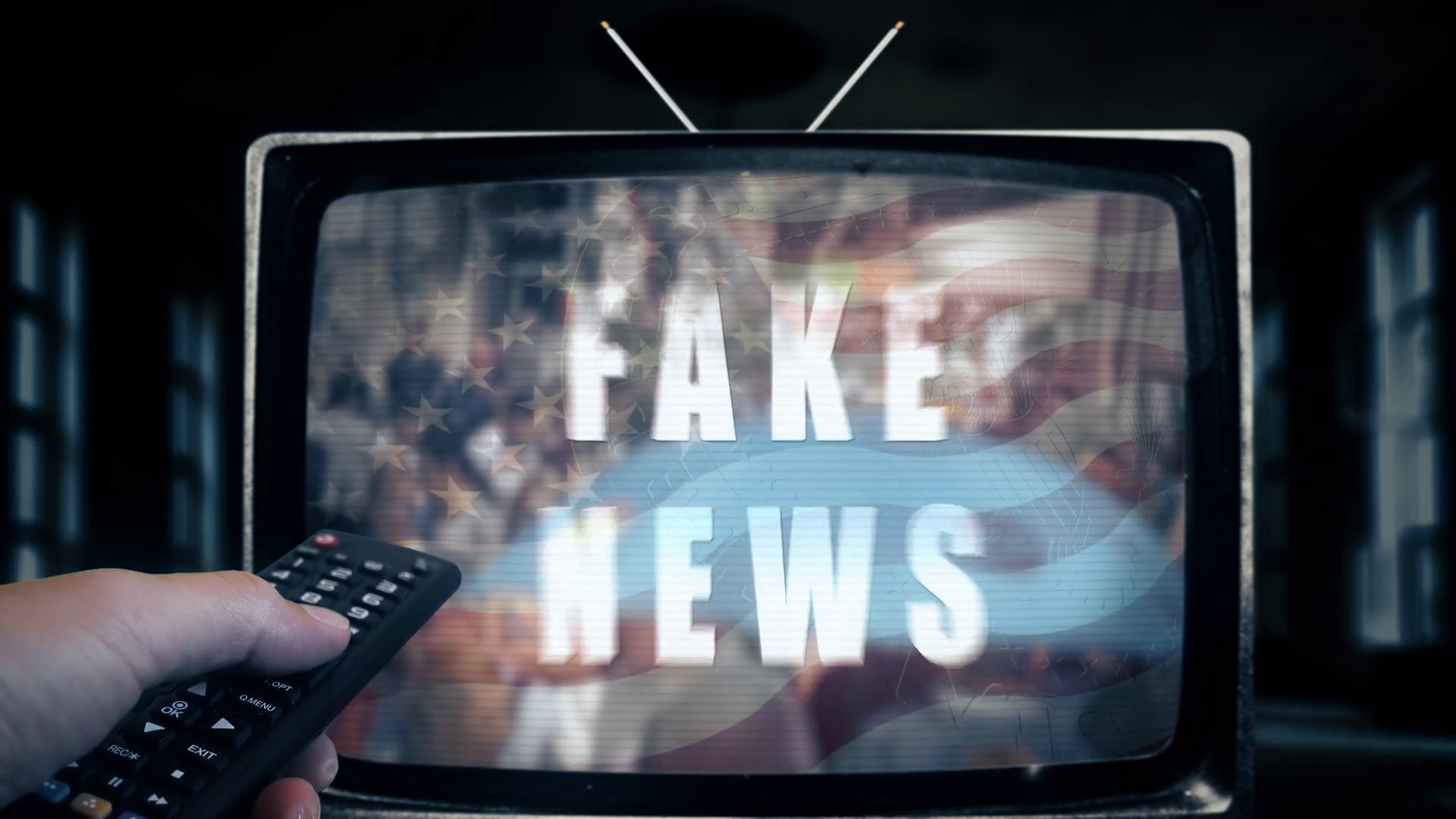 Tv Remote Fake News American Channels Stock Footage SBV-352279979 ...