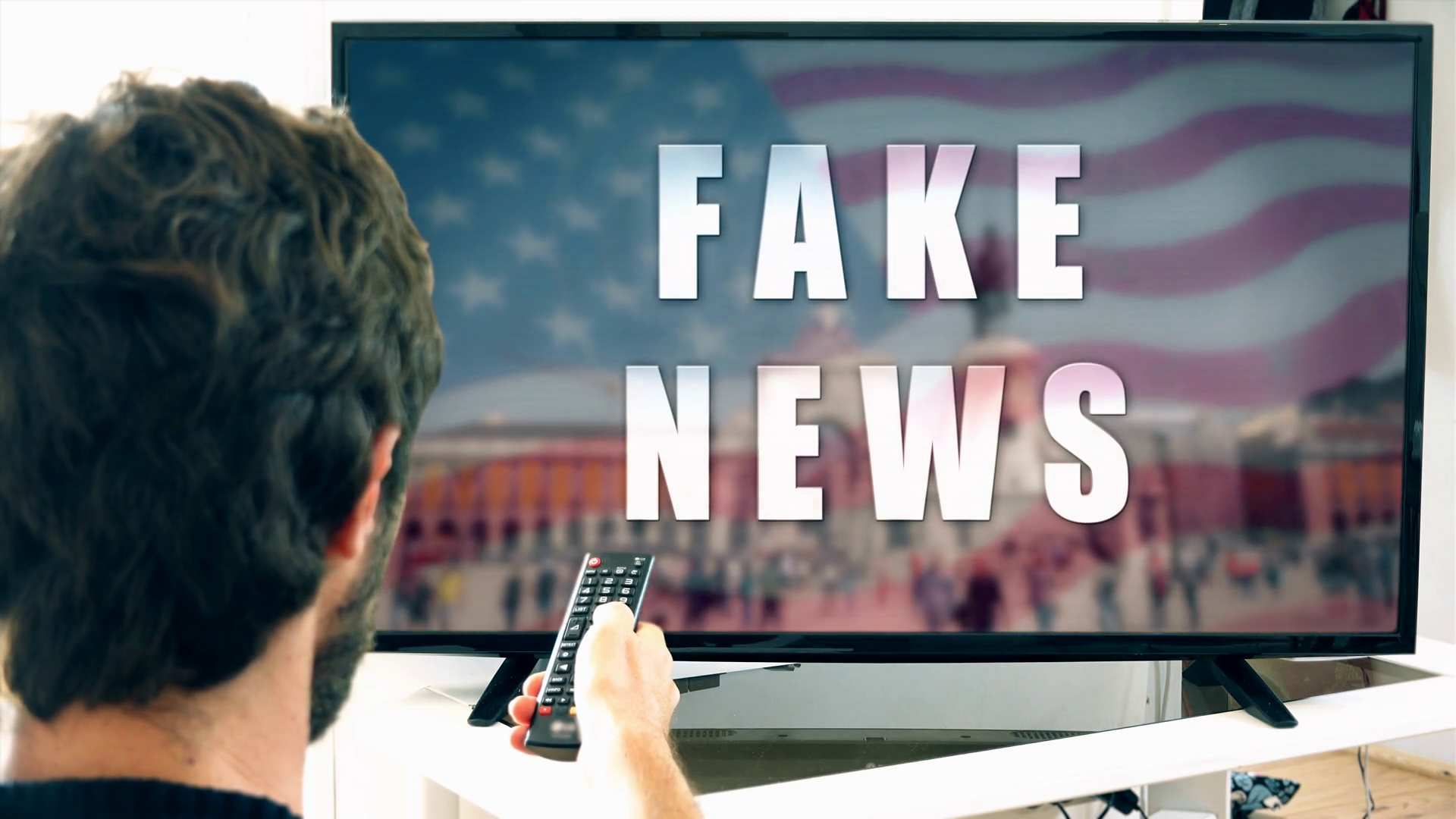 Man Changing Channels Tv Fake News Television Stock Footage SBV ...