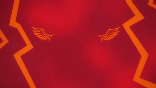 Grunge Red Background With Wing Animation