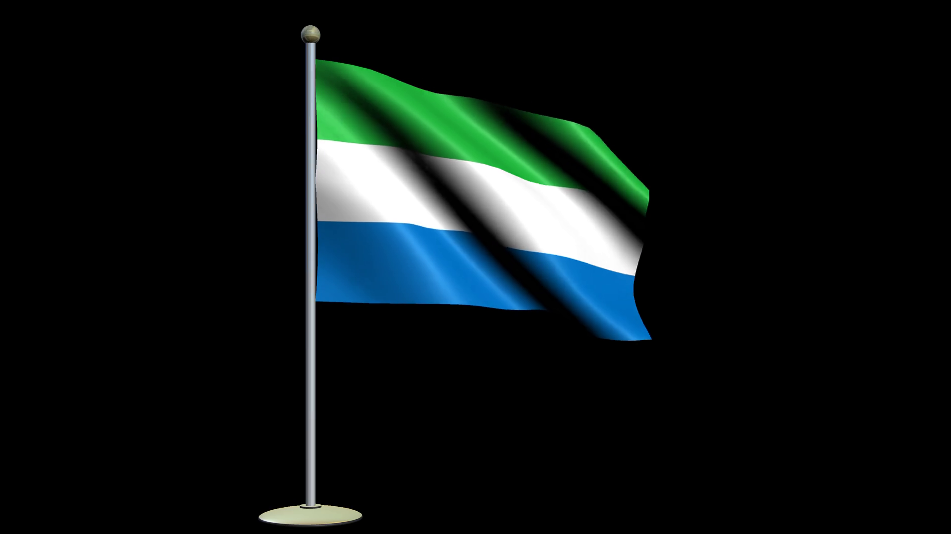 Sierra Leone Flag Waving With Alpha Channel Stock Motion Graphics SBV ...