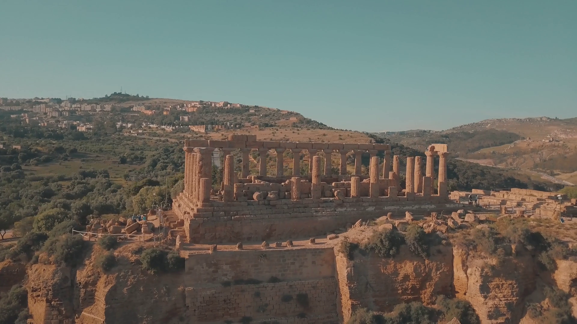 Selinunte Sicily Italy Aerial View On Stock Footage SBV-327785553 ...