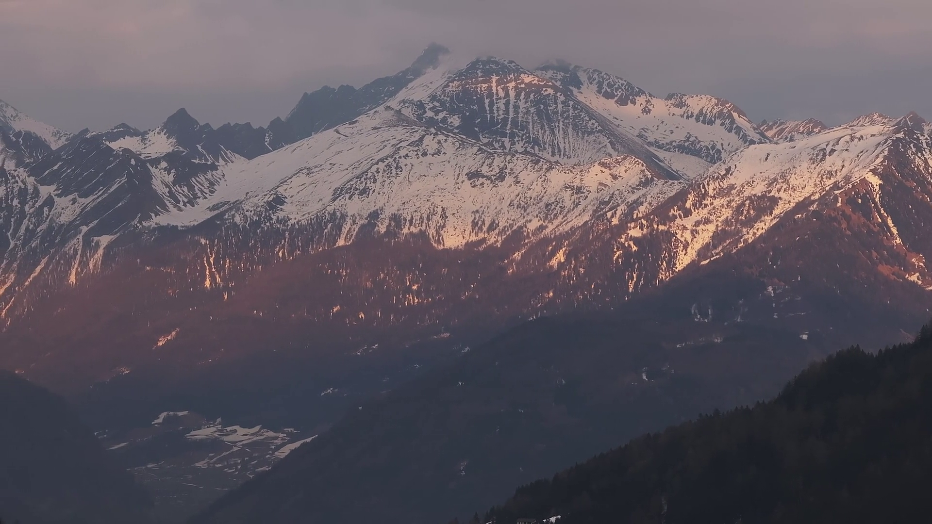Sweeping Aerial View Of Snow Capped Stock Footage SBV-352031523 ...