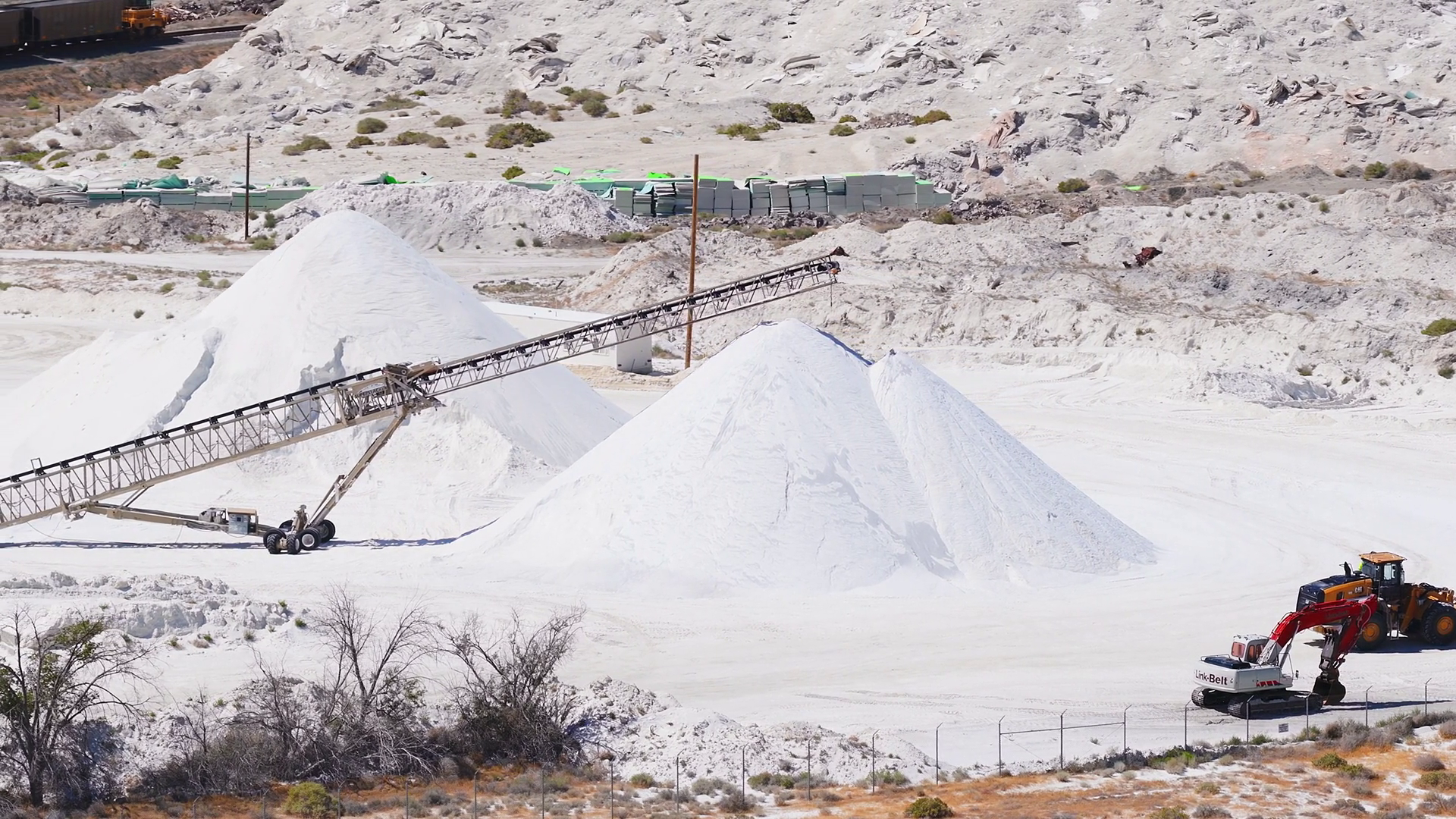 Salt Mining Site In Nevada Showing White Stock Footage SBV-352884544 ...