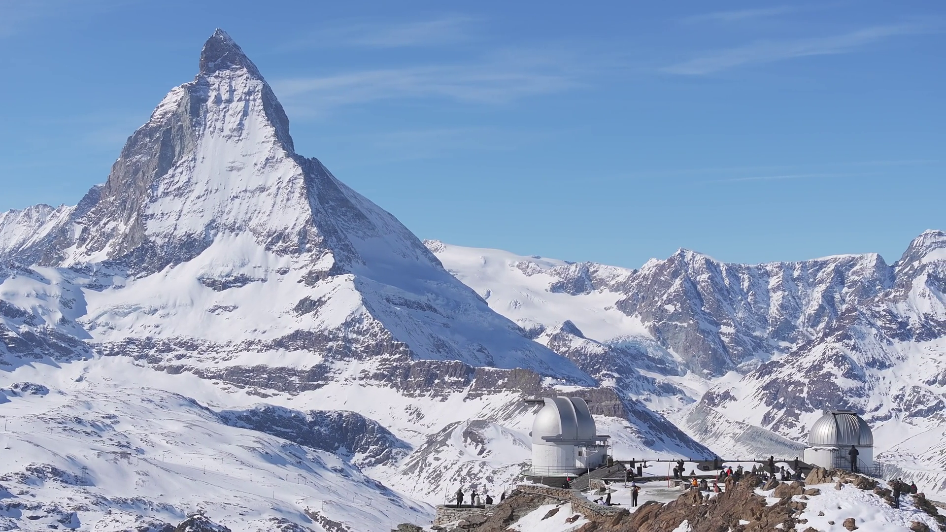 Aerial View Of Zermatt Ski Resort With Stock Footage SBV-352026905 ...